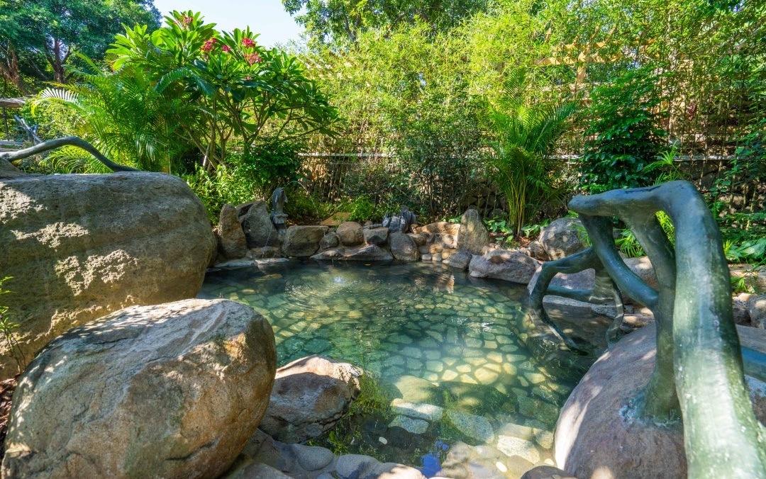 沉浸式泡温泉水酷汤泉,冬季室外温泉别样感受