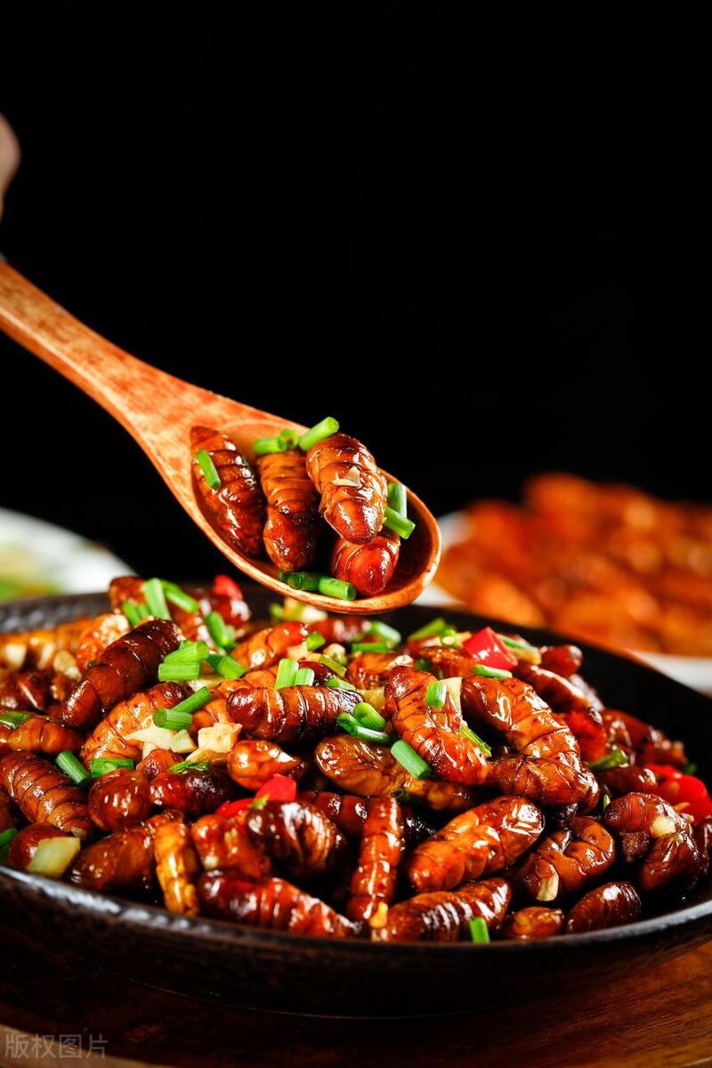 香煎蚕蛹的做法干煸,干煸蚕蛹大虾做法