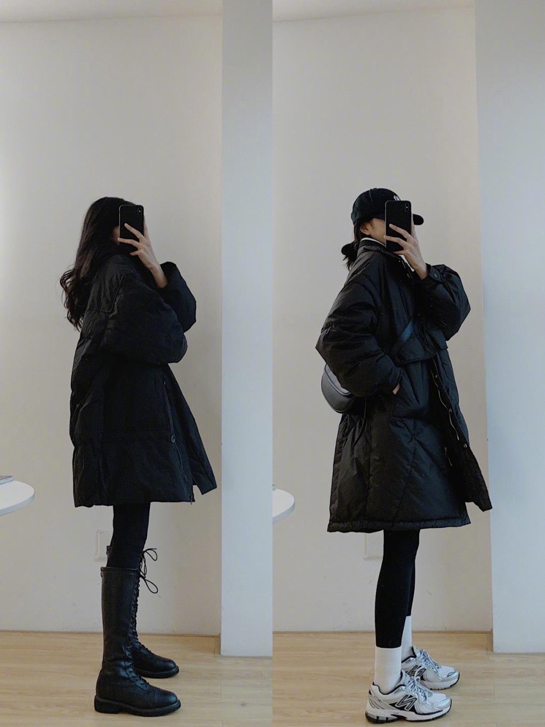 黑色羽绒服怎么穿才有高级感,黑羽绒服如何穿更时髦