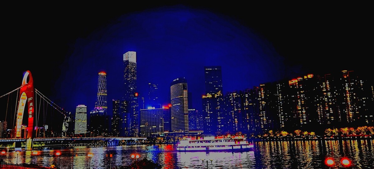 珠江夜游船美图,珠江夜游风景