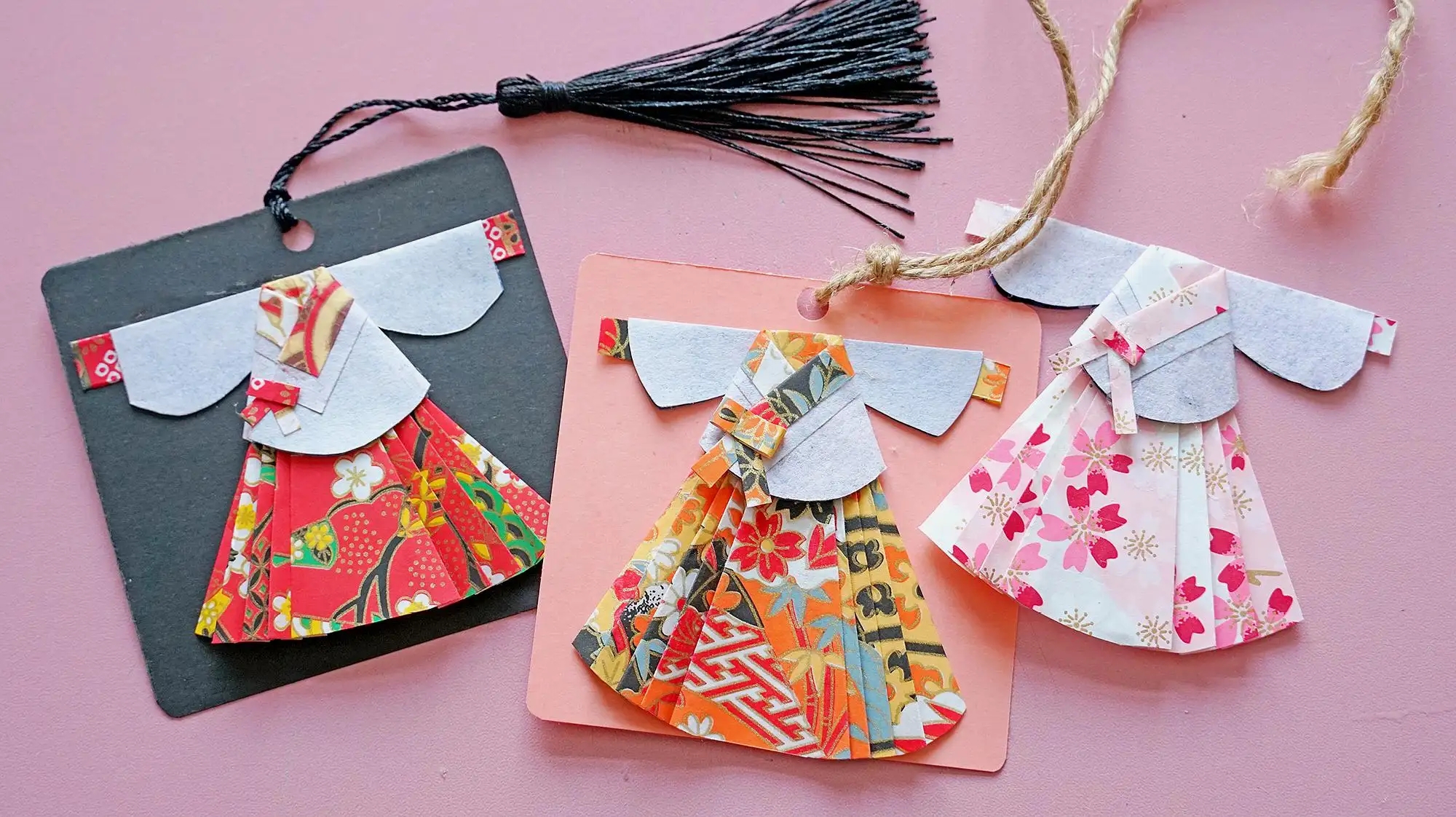 可爱简单的汉服折纸,用纸折出来的汉服也可以这么好看