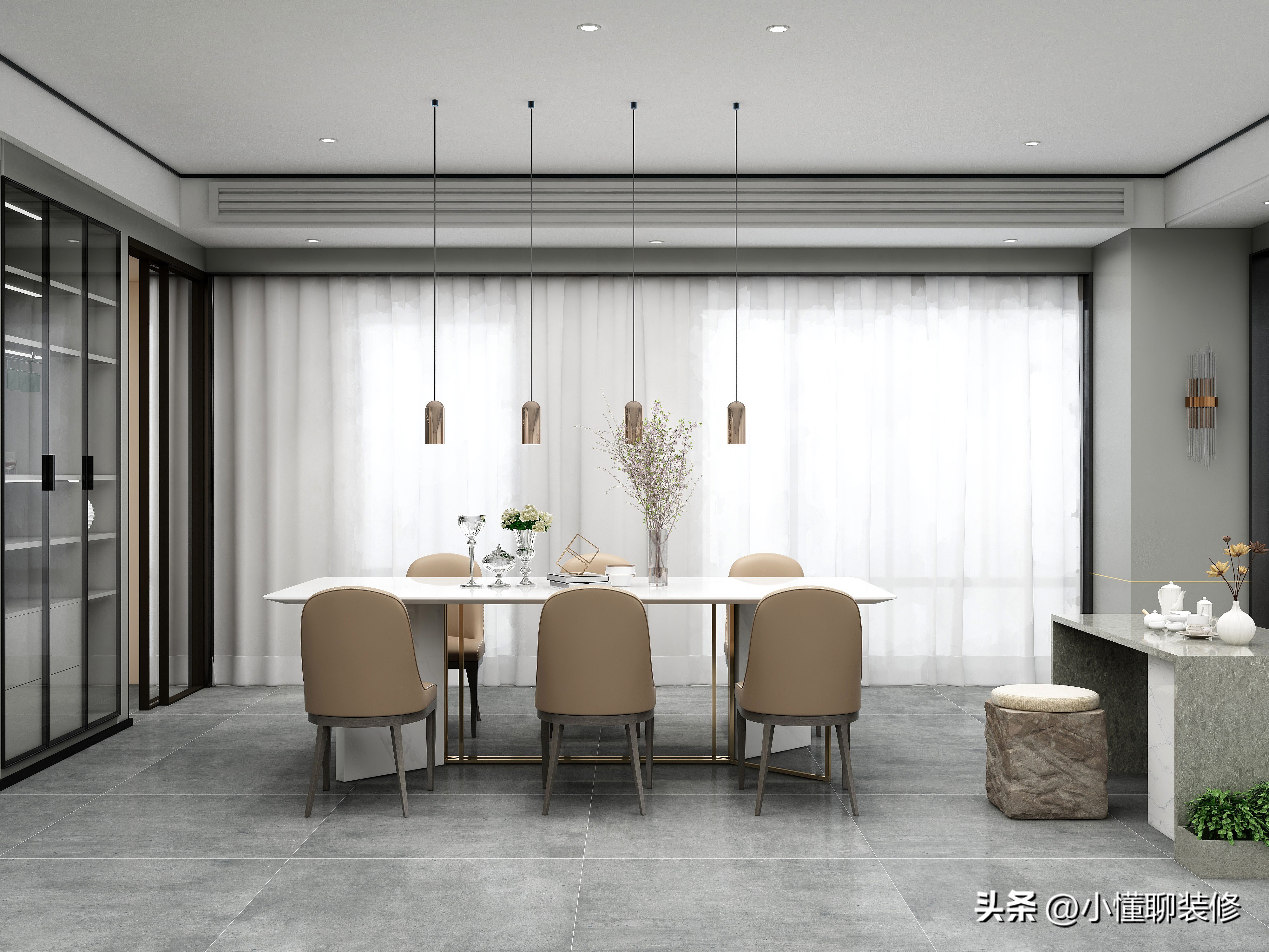 开放式餐厅怎么做隔断,开放式餐厅怎么摆设