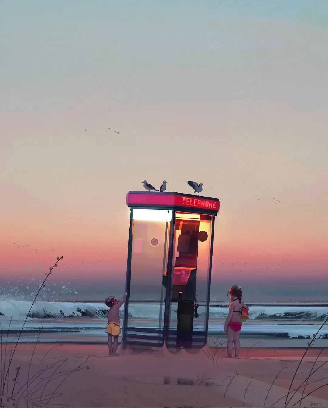 一组极具个人风格的插画,一组很有意境的插画