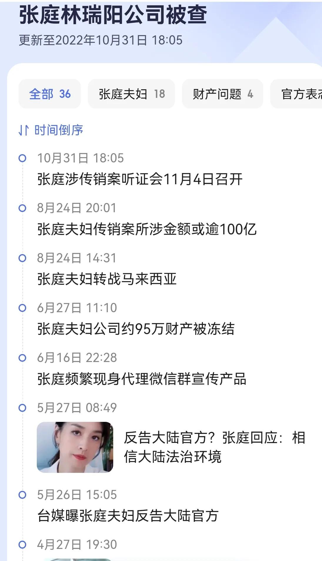 张庭涉传销事件最新进展,张庭夫妇所涉传销案细节