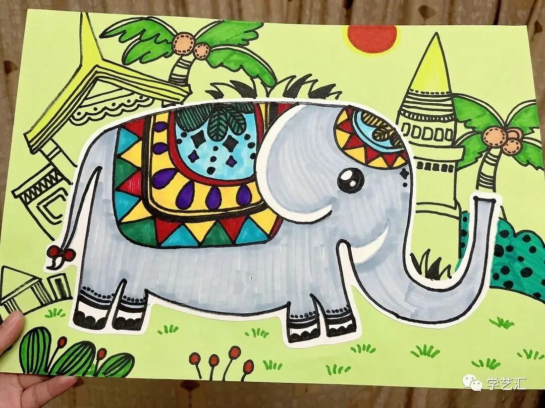 怎么画又漂亮又萌的儿童画,儿童画考级1-10级作品图片范画