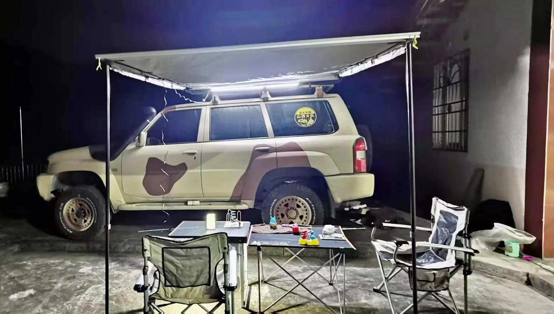 澳洲TJM遮阳帘 侧帐 天幕带灯防水 upf50防晒