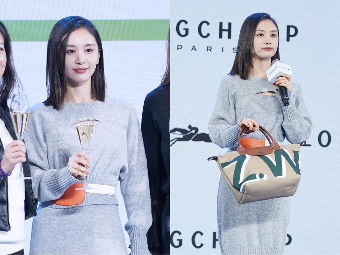 王子文穿搭才叫简约高级,王子文穿衣搭配连衣长裙