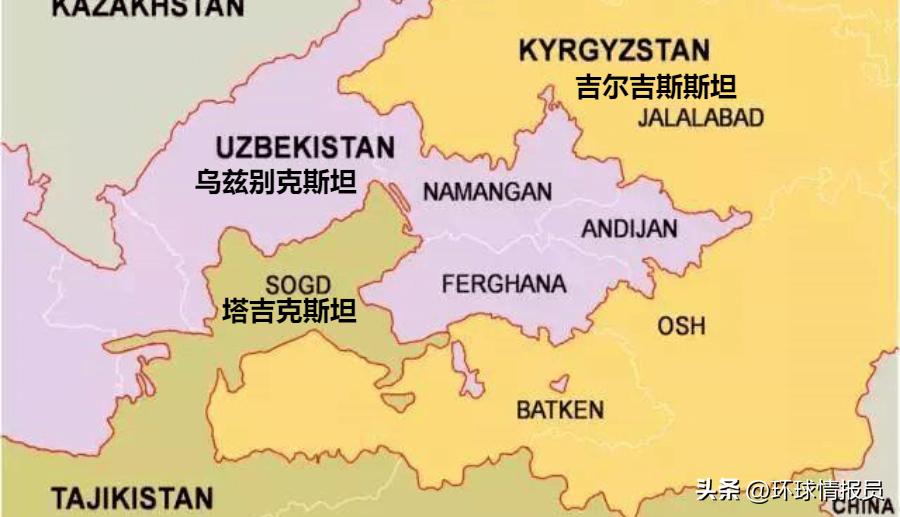 中亚的费尔干纳盆地,中亚火药桶和费尔干纳盆地