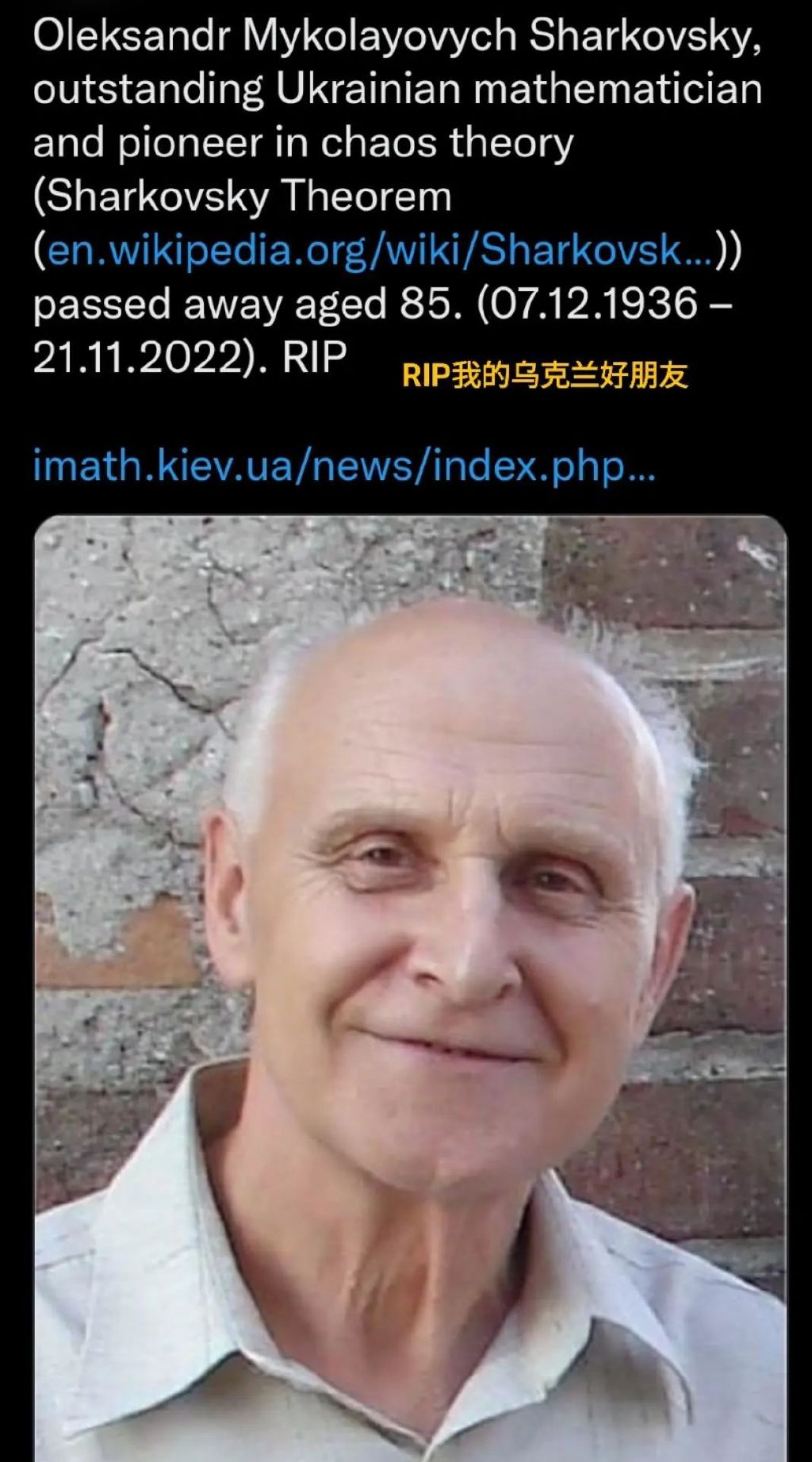 周期模式的发现者——纪念乌克兰数学家沙可夫斯基