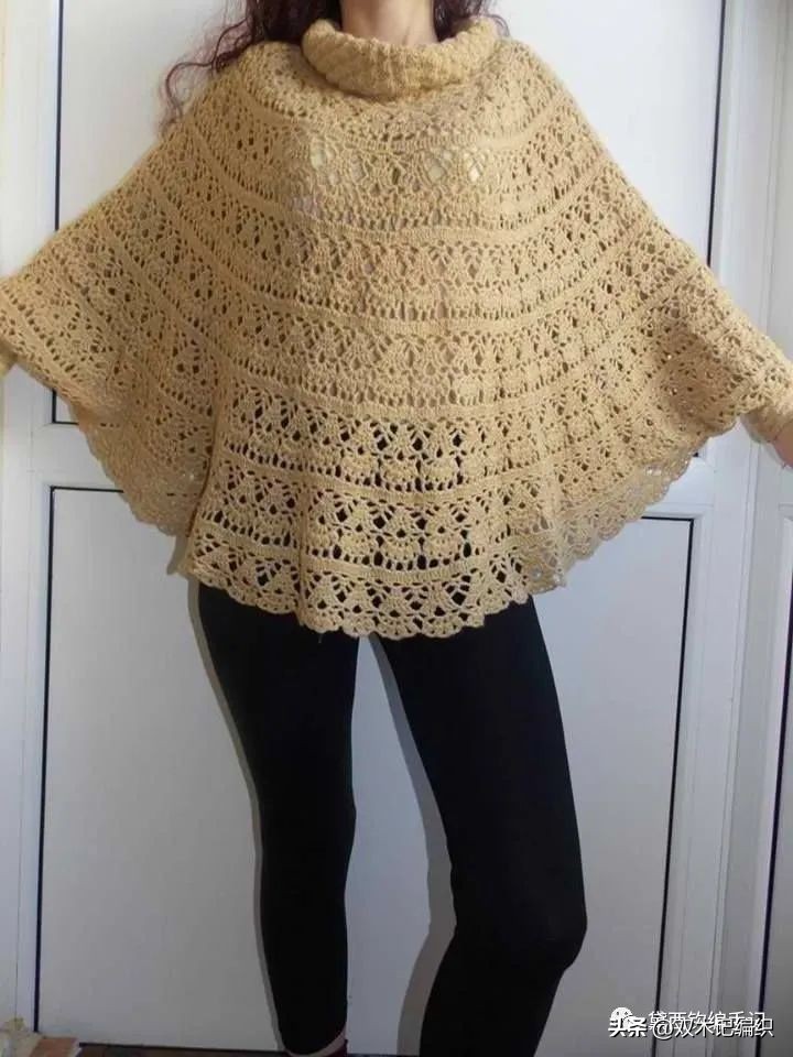 四叶草开襟斗篷披肩钩针视频教程 (时尚钩针连帽流苏斗篷披肩视频)