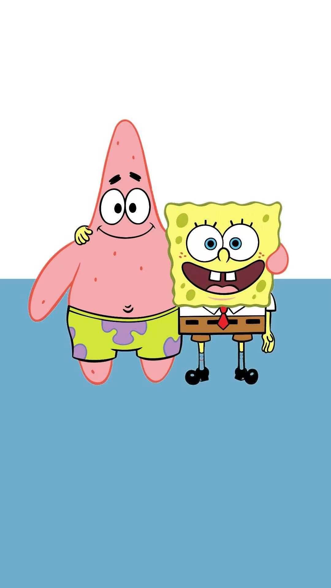 海绵宝宝抓水母壁纸,海绵宝宝与派大星抓水母的壁纸