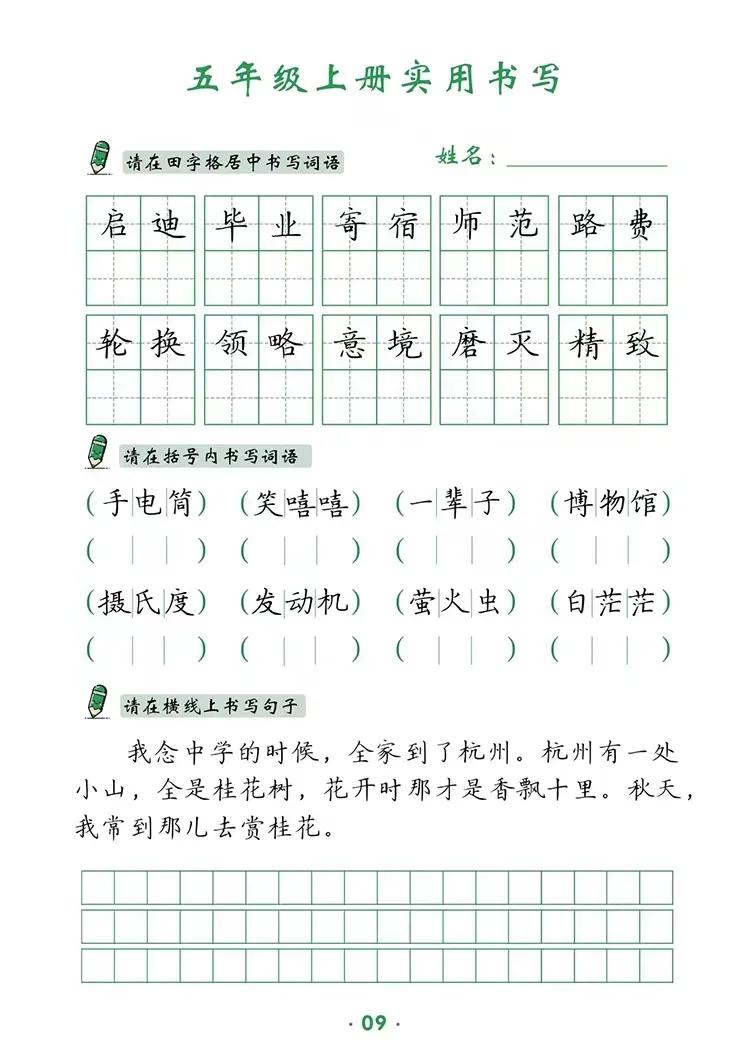 1-6年级卷面综合提分训练｜孩子不用再去买练字帖了