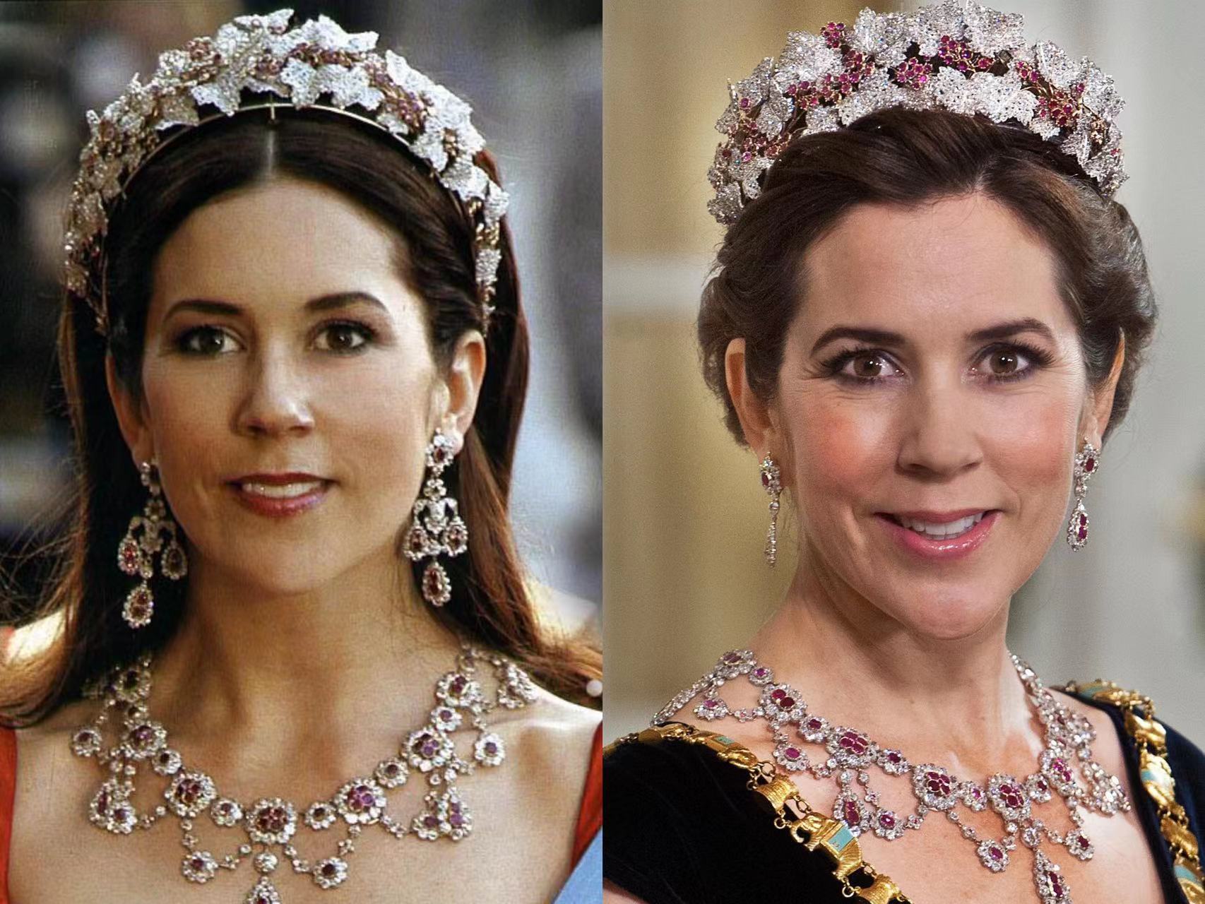 一套蓝宝石，婆媳两人造，凯特王妃和戴安娜王妃棋逢对手了