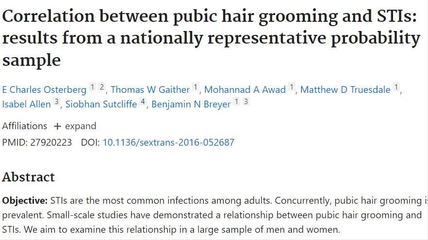 阴毛有什么用？由黑变白说明了性功能减退？男女都需了解