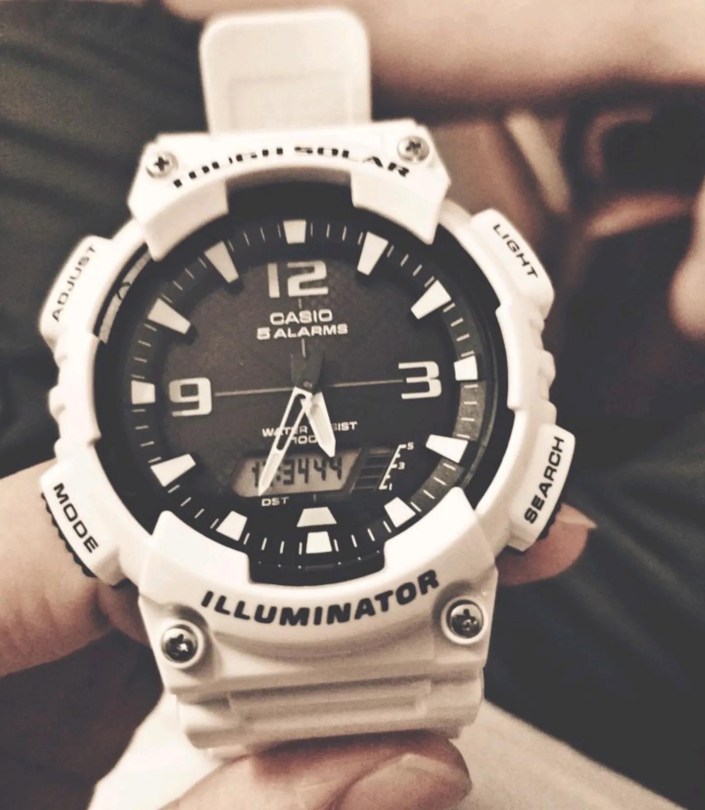 平价手表卡西欧黑金,卡西欧aq-s810太阳能手表开箱