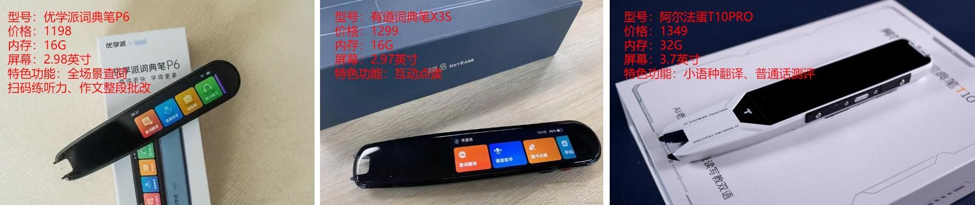 词典笔对比测评优学派,优学派词典笔p9和p6有什么区别