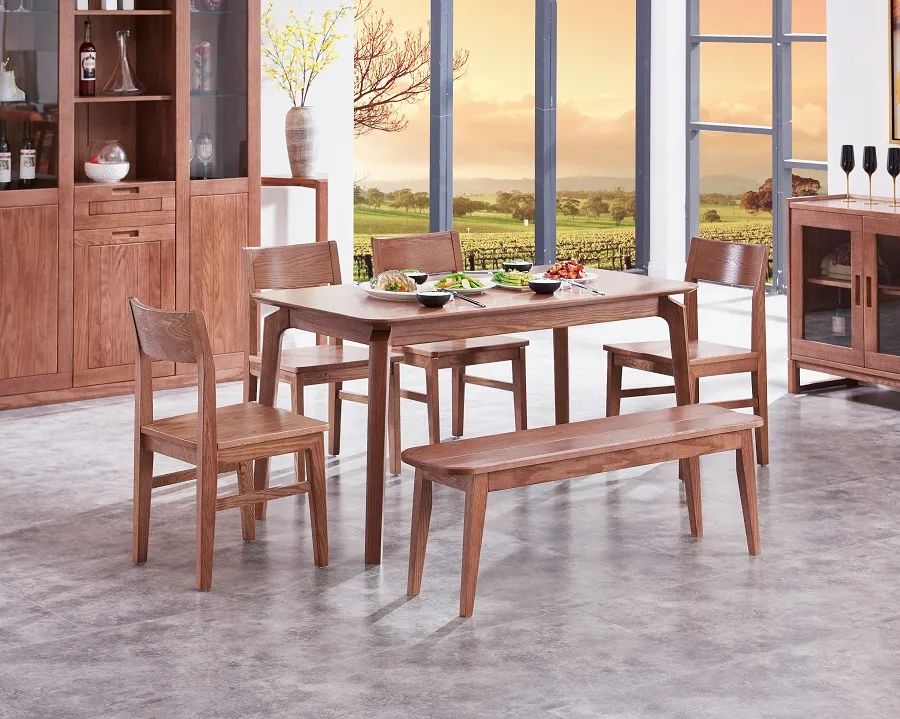 匠心全实木餐桌椅组合现代简约,实木餐桌椅高档奢华