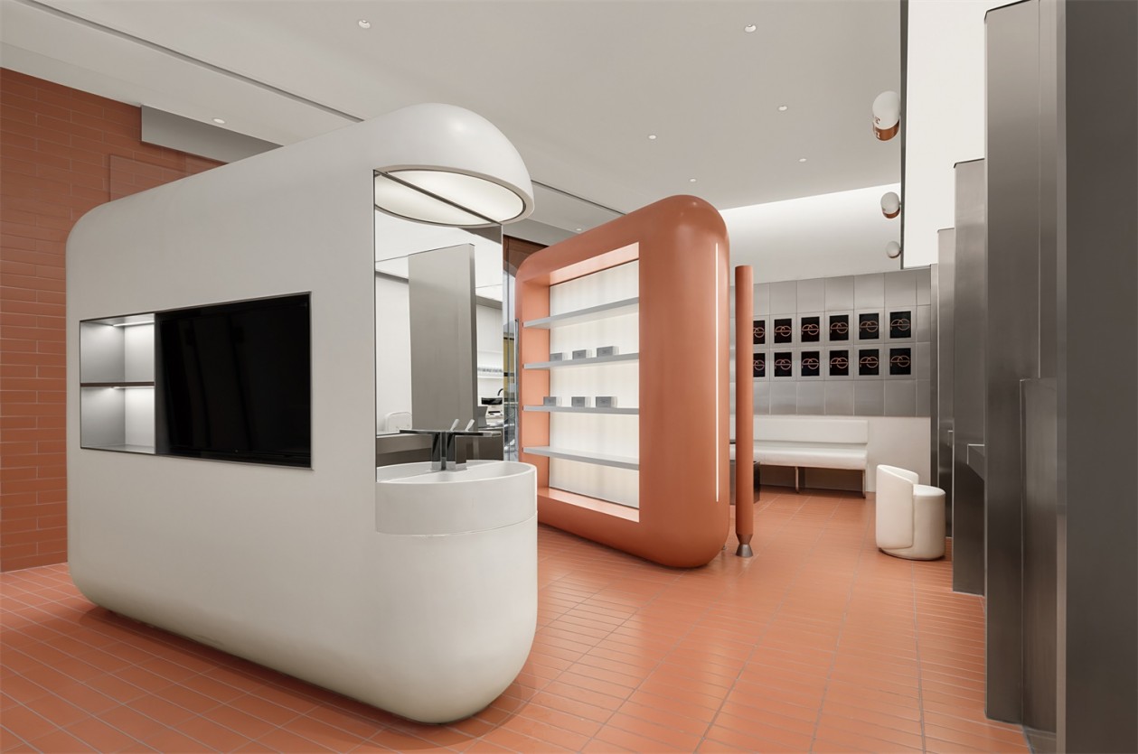 化妆店门头设计案例效果图,高端美容院店铺门头设计