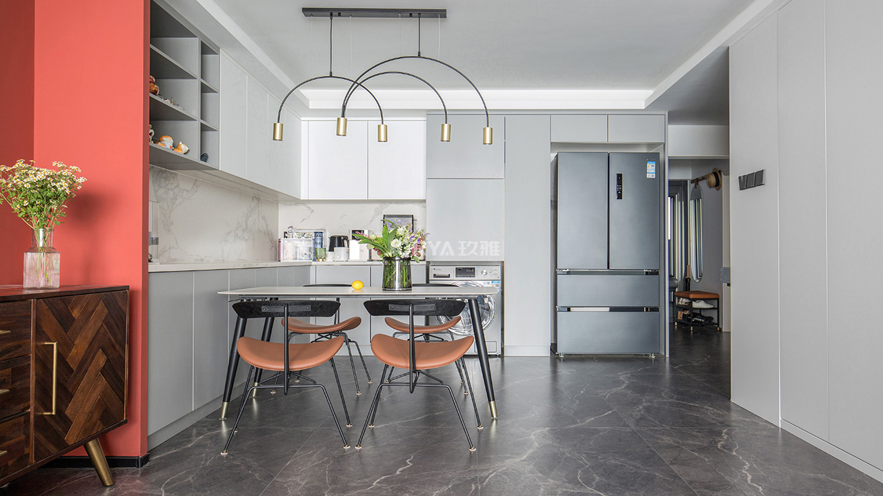 餐厅改造西厨吧台,餐厅变开放式书房法式