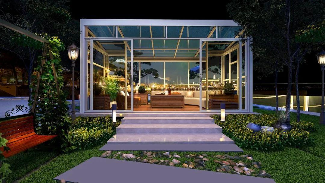 农村庭院建阳光房,农村屋前建阳光房