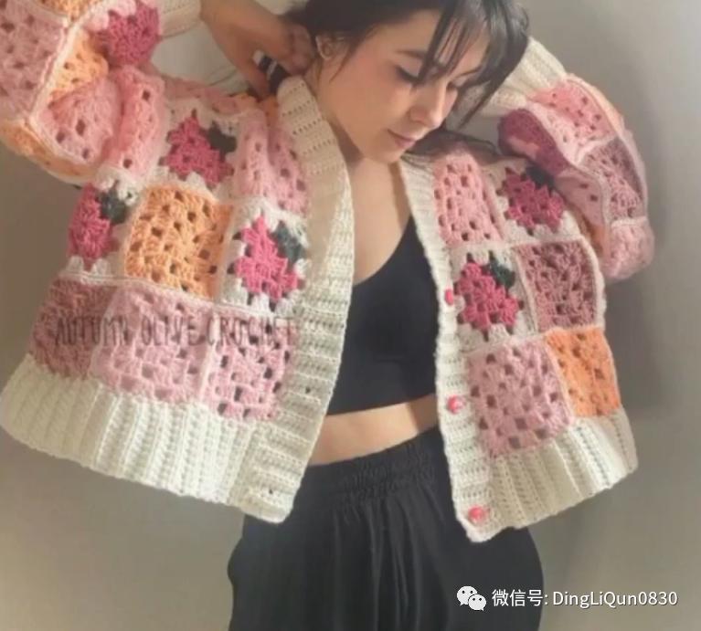 「针织作品」漂亮的祖母格图案夹克2022精品系列