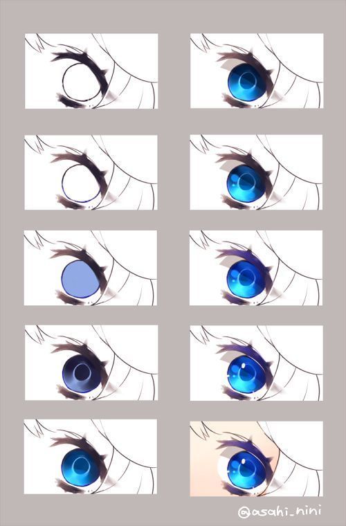 绘画素材|手绘眼睛各种练习素材参考​​​