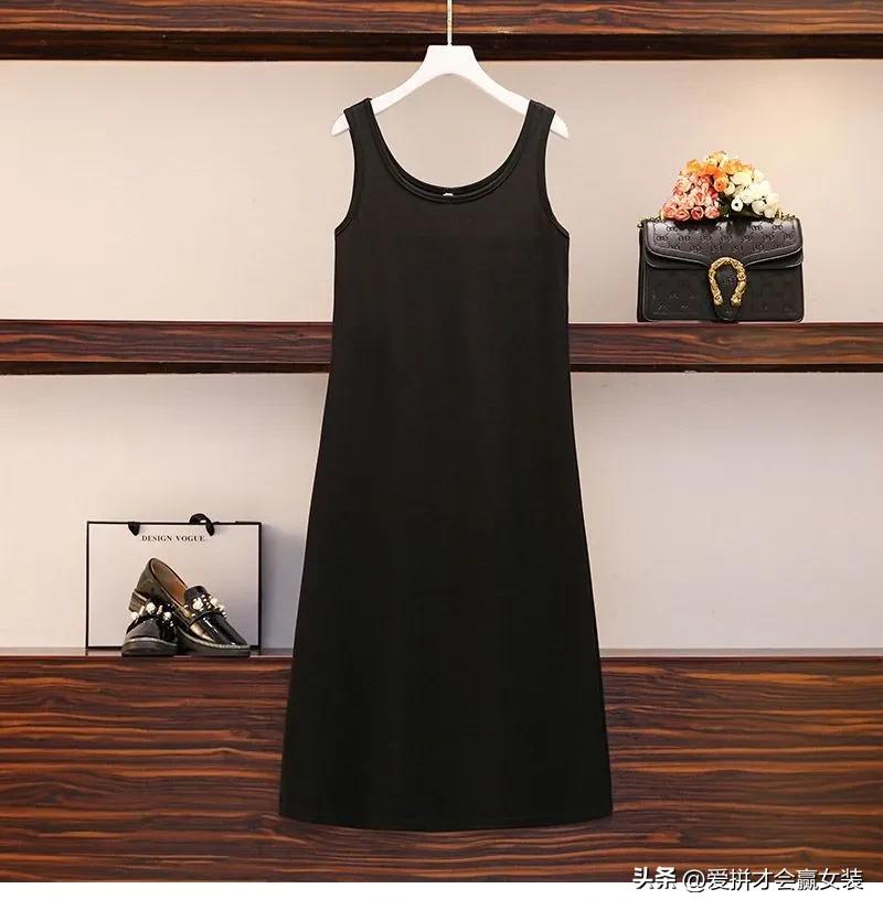 大码女装胖mm显瘦遮肉两件套,连衣裙大码胖mm显瘦遮肉春秋