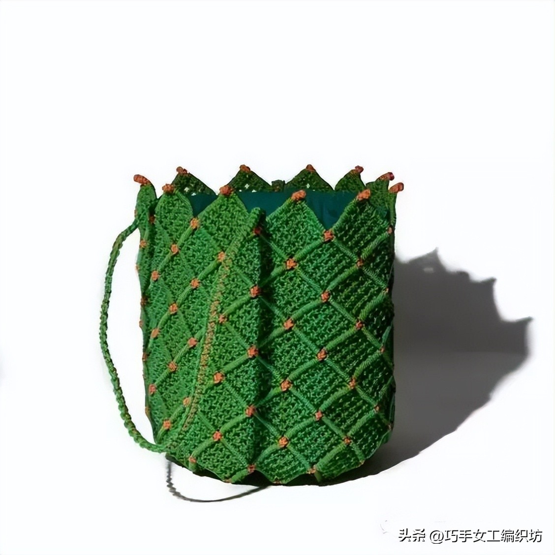 简单绳子编包包不用钩针,棉线绳编包包教程全过程