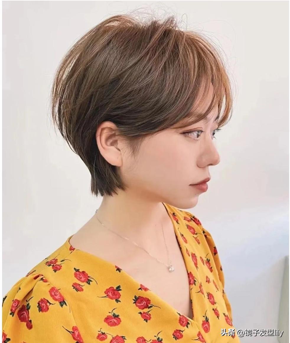 鞠婧祎公主切挑染造型,公主切挂耳染发加挑染