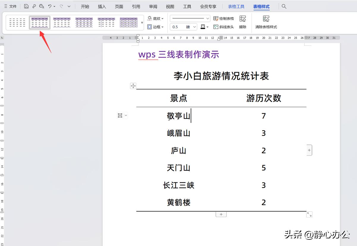 wpsoffice怎么把表设成三线表,在wpsoffice里怎么改三线表