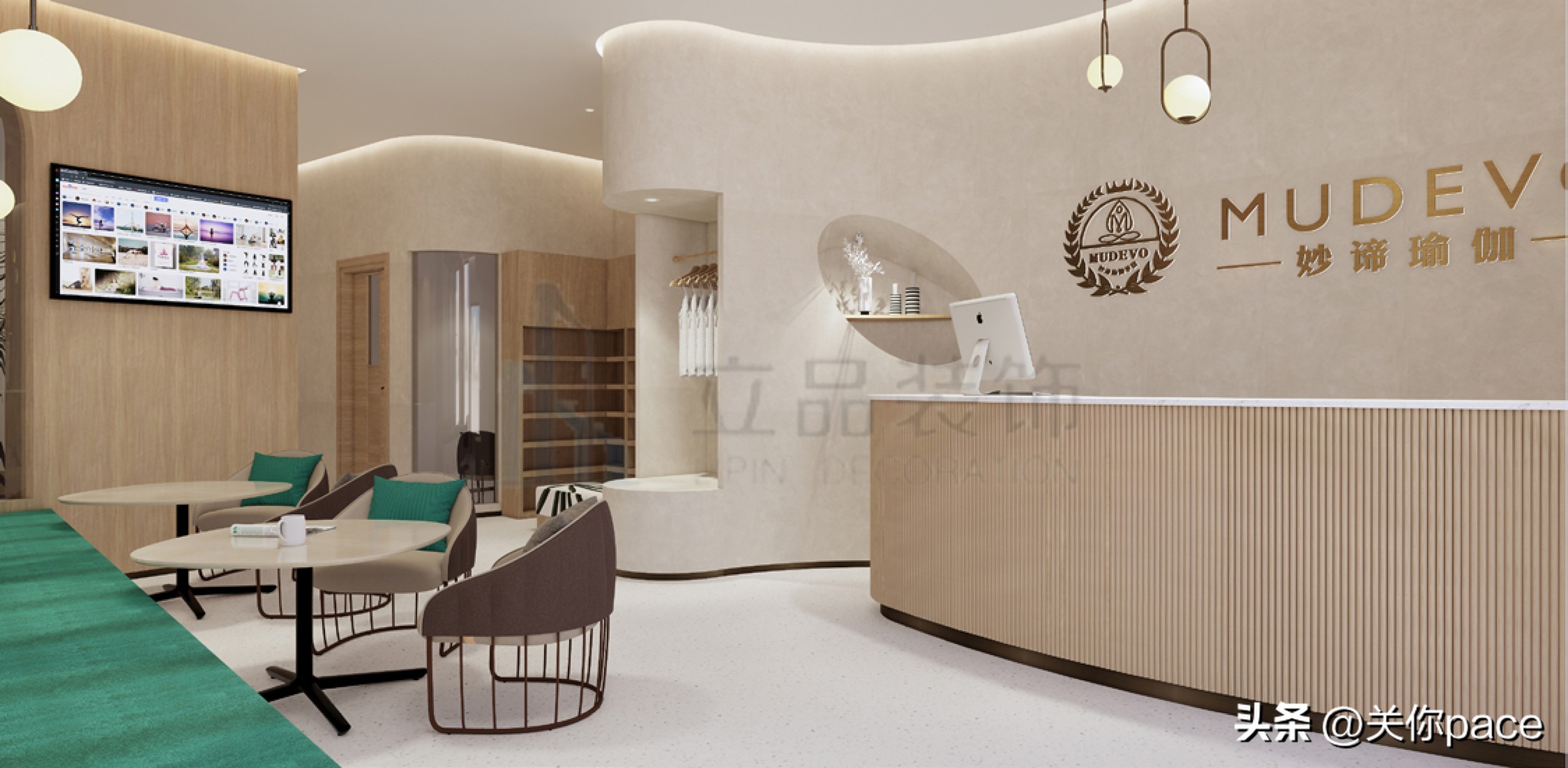 普拉提瑜伽馆一楼设计,1000平瑜伽馆全球设计案例