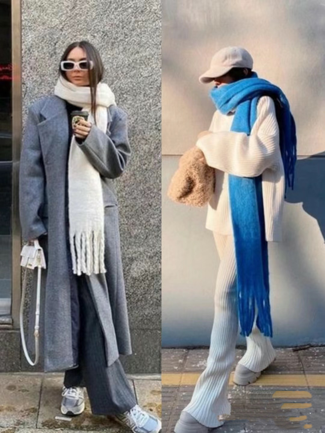 4种围巾系法秋冬超实用1分钟学会,围巾女2022年秋冬围巾