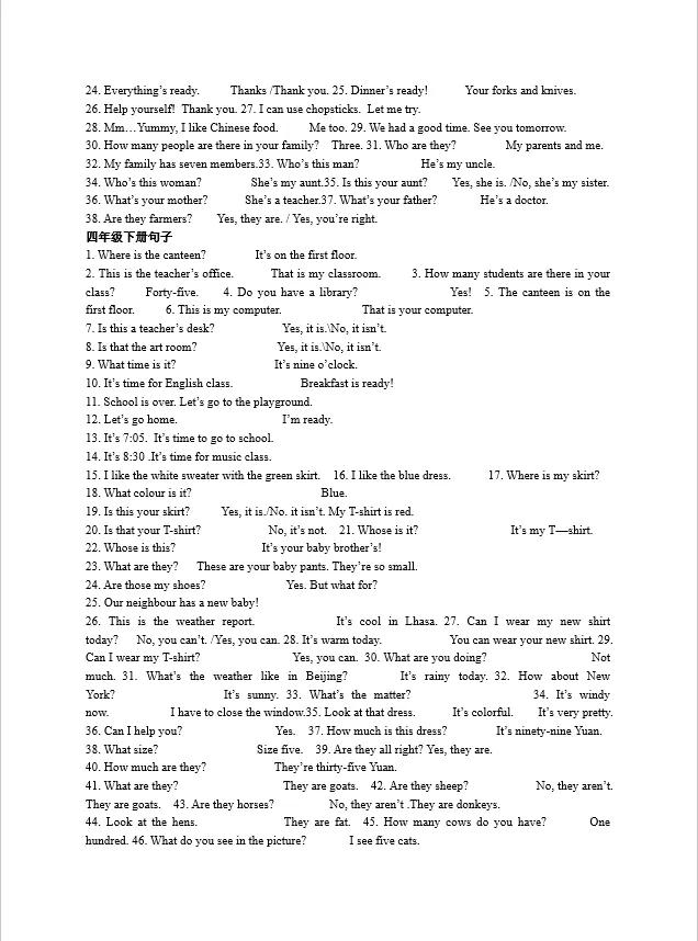 小学六年级英语总复习资料,人教版小学英语六年级怎么总复习