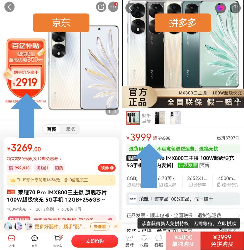 荣耀70和荣耀70pro买哪个划算,荣耀70pro比荣耀70贵1000值得买吗