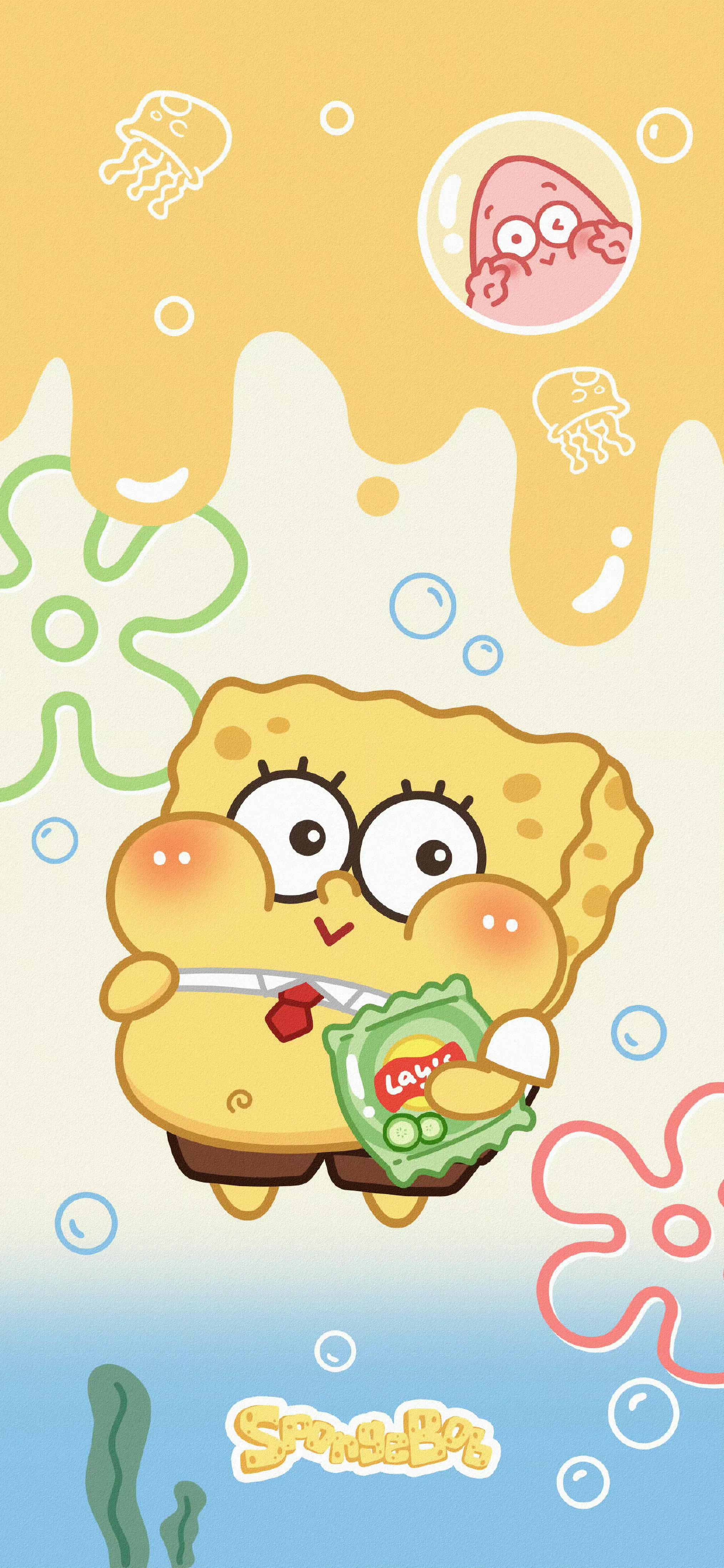 海绵宝宝壁纸iphone专用,手机壁纸动漫海绵宝宝