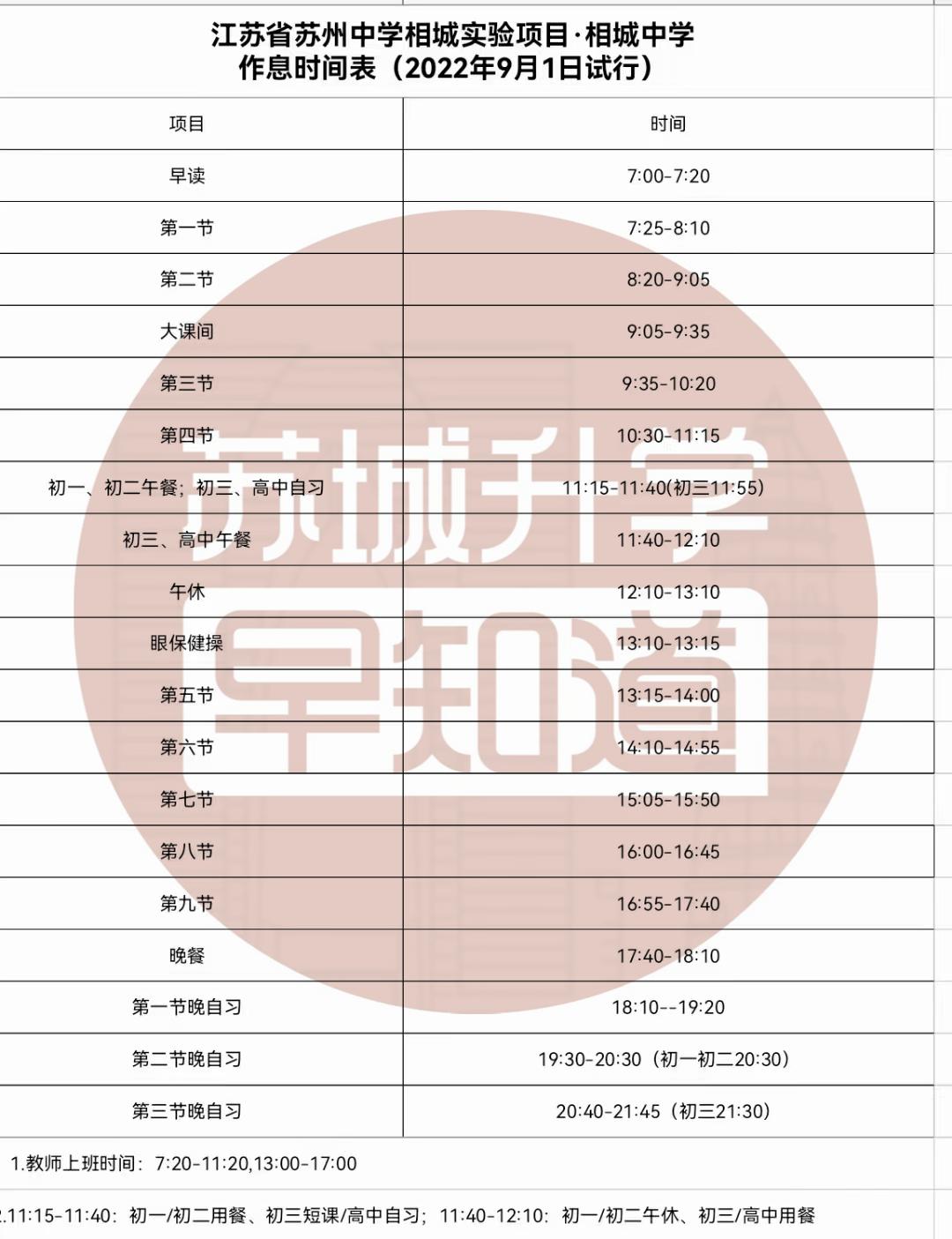 苏州学校作息时间调整通知,苏州中学周五几点放学