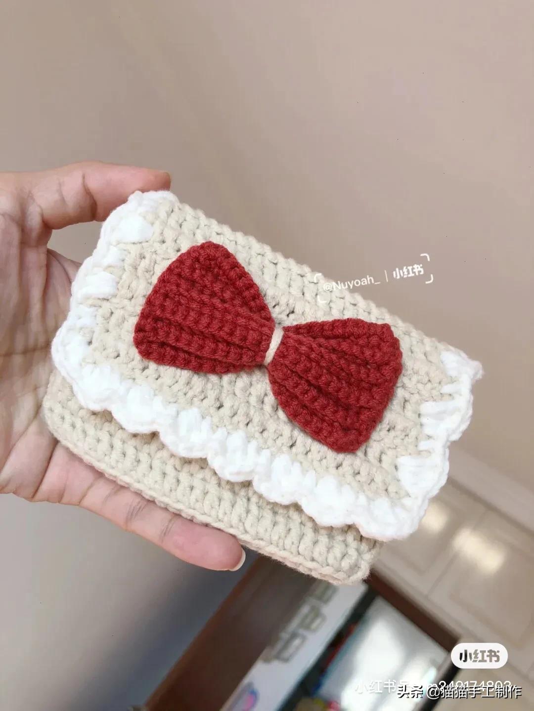 森系零钱包包钩织教程来喽，有图解呦