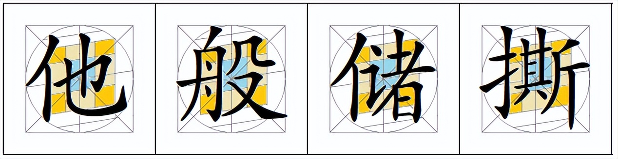 汉字九宫结构,汉字九宫格切图