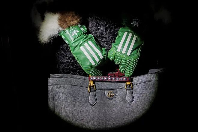 gucci联名adidas玫红色鞋子,gucci和adidas的联名款