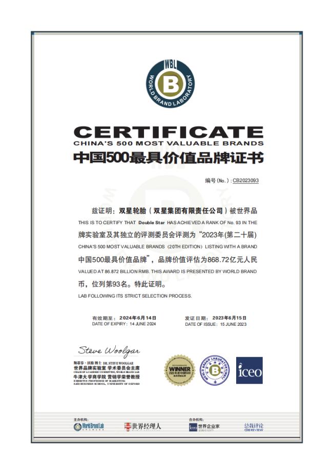 轮胎品牌排行榜双星,双星轮胎排名国内