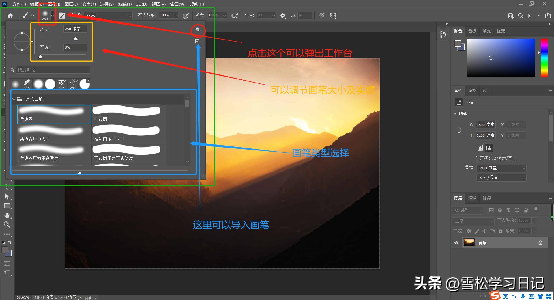 ps的cameraraw如何用画笔工具,ps基础教学画笔颜色