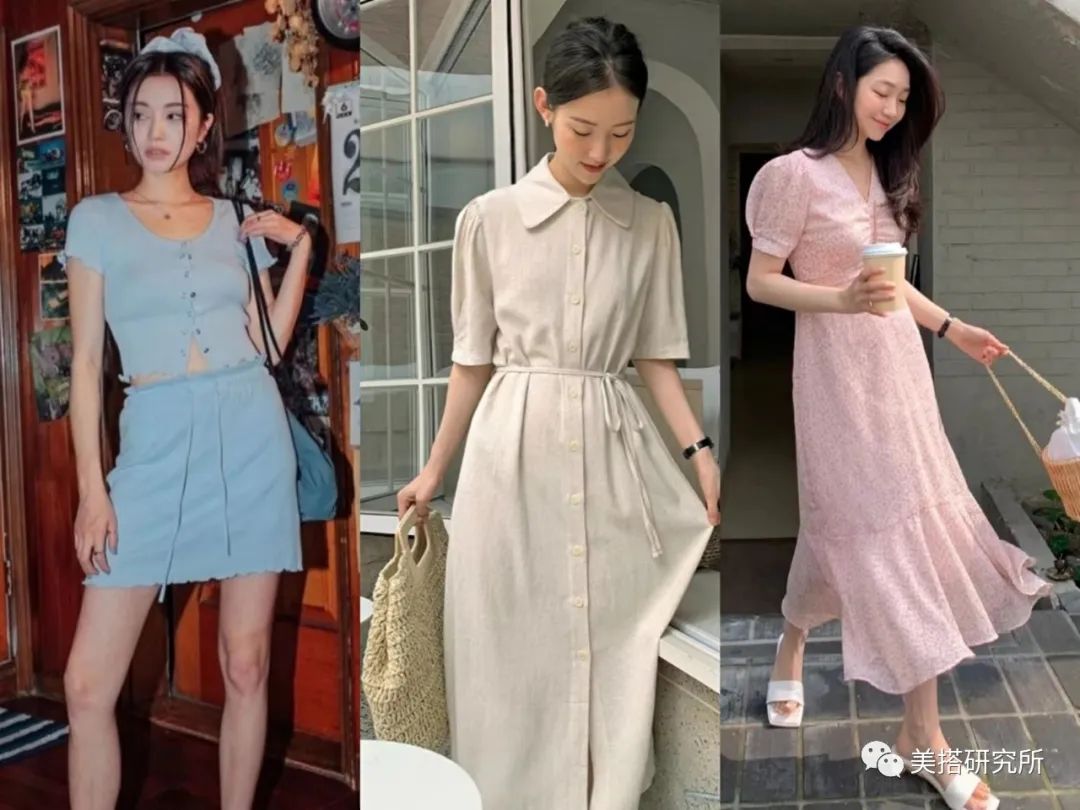 韩系风格穿搭假两件,韩系简约气质风女装