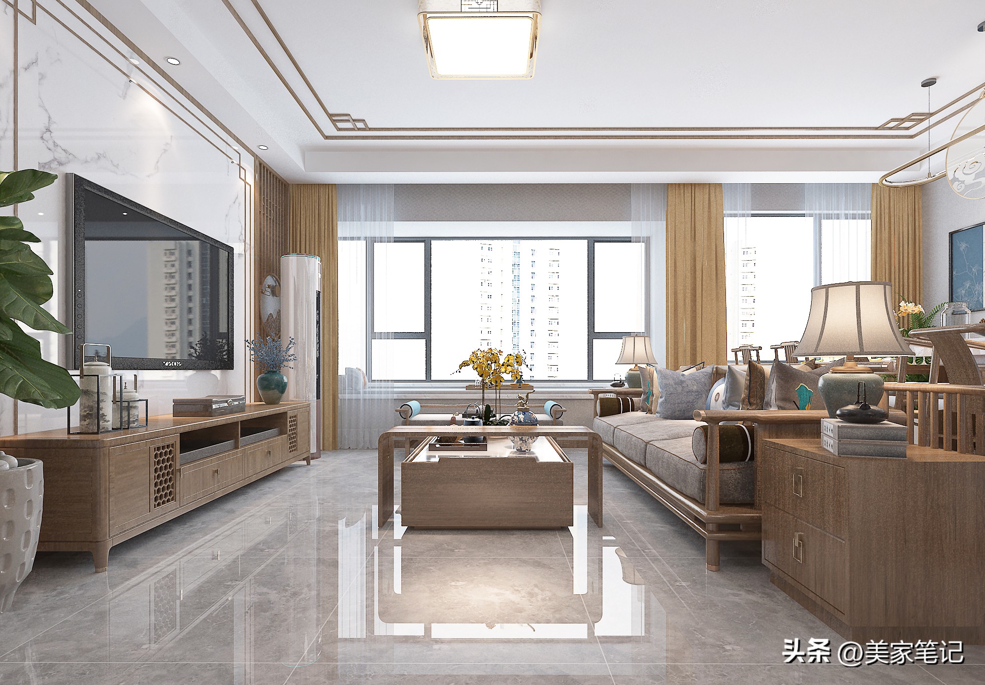 90平米原木玄关效果图,原木风格治愈系玄关