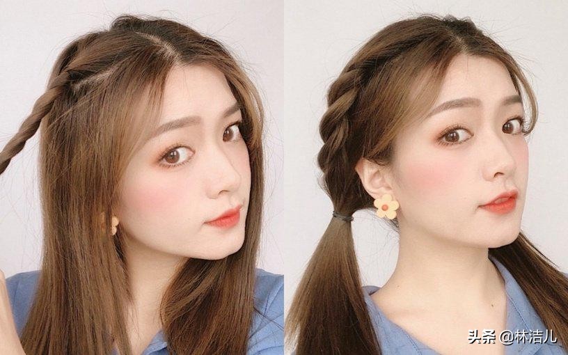 圆脸扎发赵丽颖同款,赵丽颖绑发带的发型图片