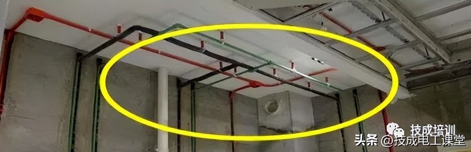 电工穿线布线从土建到装修全过程,精装修电工双控是怎样穿管布线的