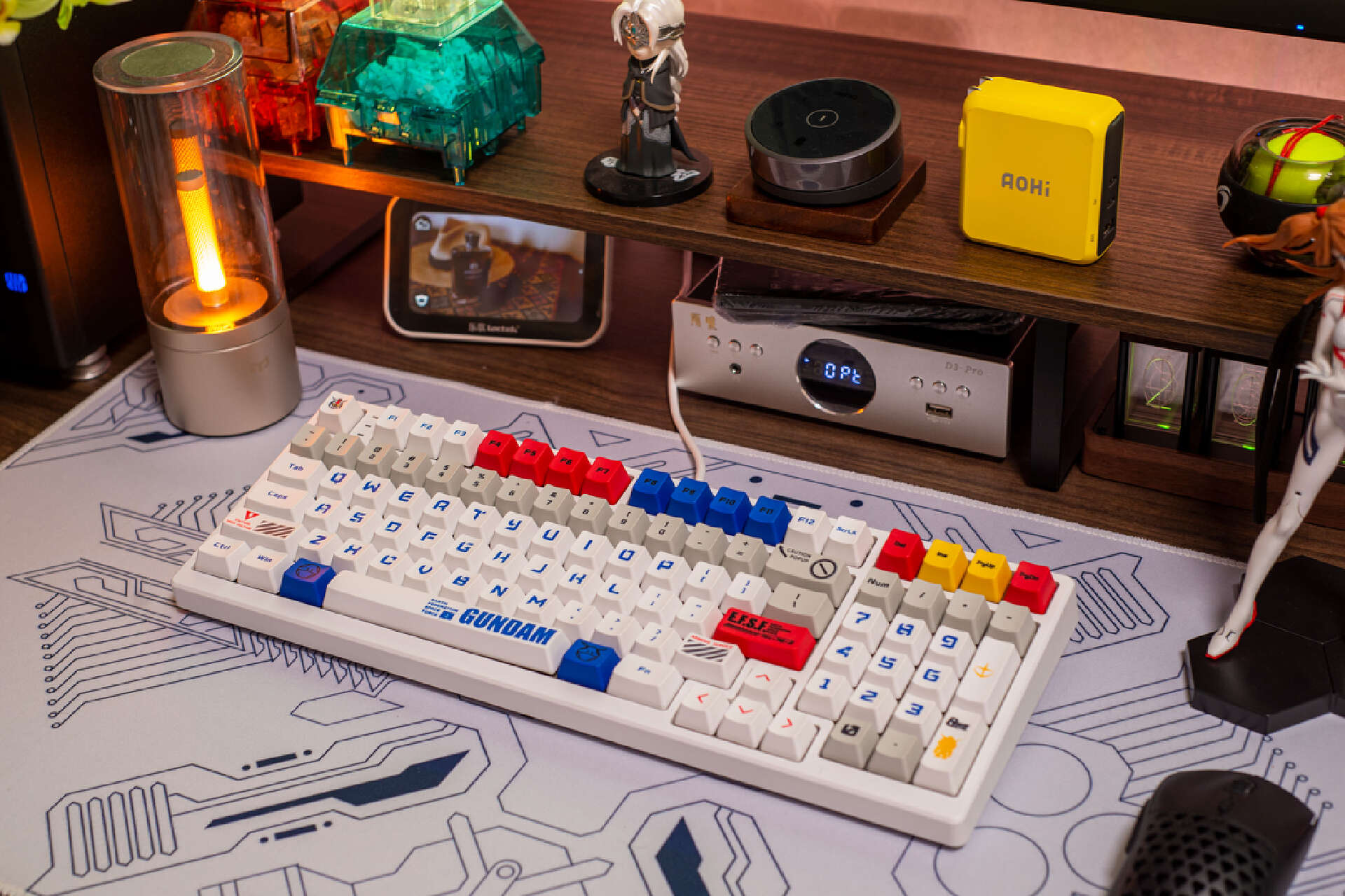 ikbc高达联名键盘值得买吗青轴,ikbc高达联名键盘87键开箱1.0版本