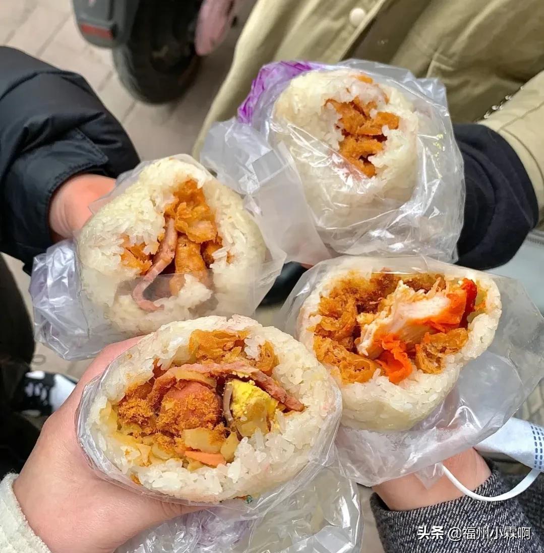 台江网红饭团,糯米饭团福州台江