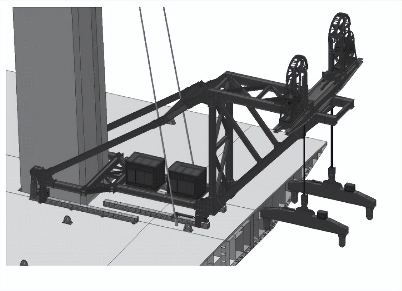 南京长江大桥桅杆式起重机,长江桥梁吊装方法视频