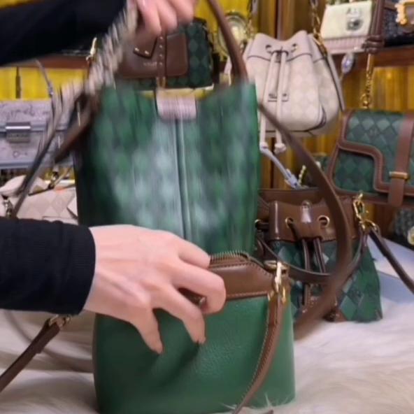 主播全程热情讲解,2022新款绿色小包包