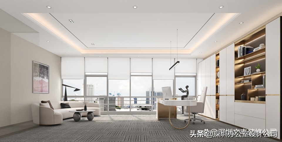 办公室装修设计效果图20平方,办公室装修设计创意图风格